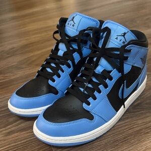 Air Jordan High-Top Sneakers in Blue and Black